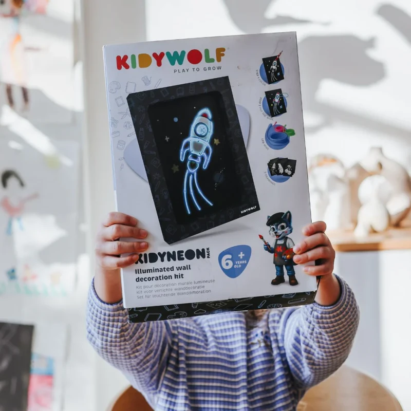 Zestaw do tworzenia świecącej dekoracji KIDYNEON Pack Kidywolf