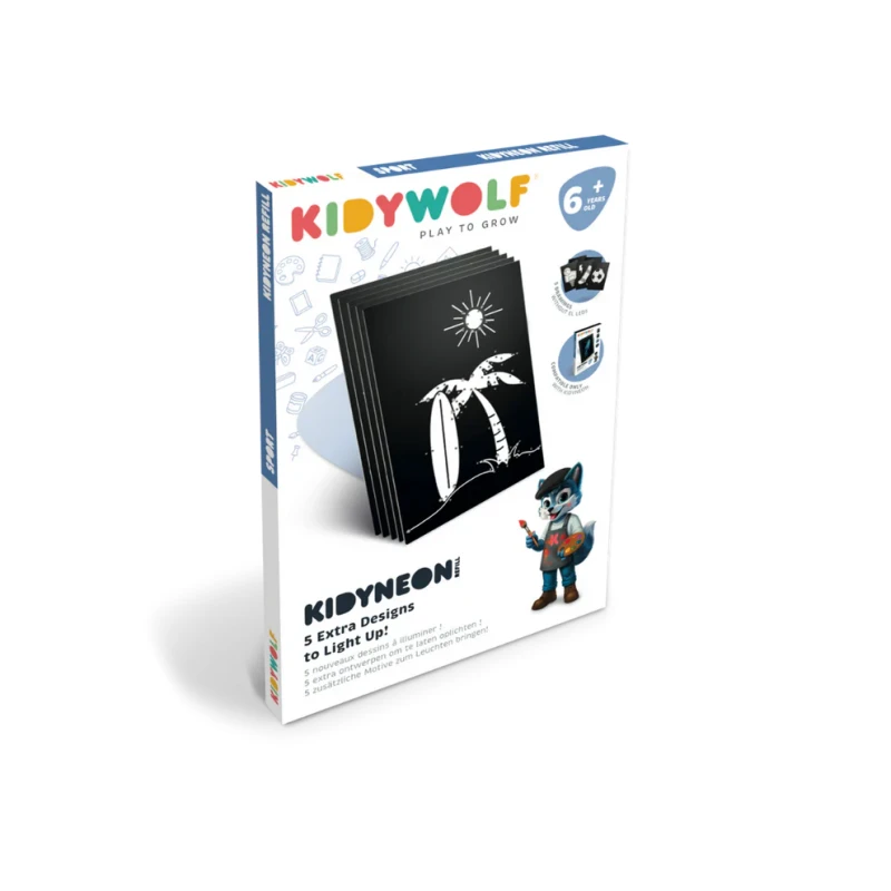 Wkłady do tworzenia świecącej dekoracji ściennej KIDYNEON Sport Kidywolf