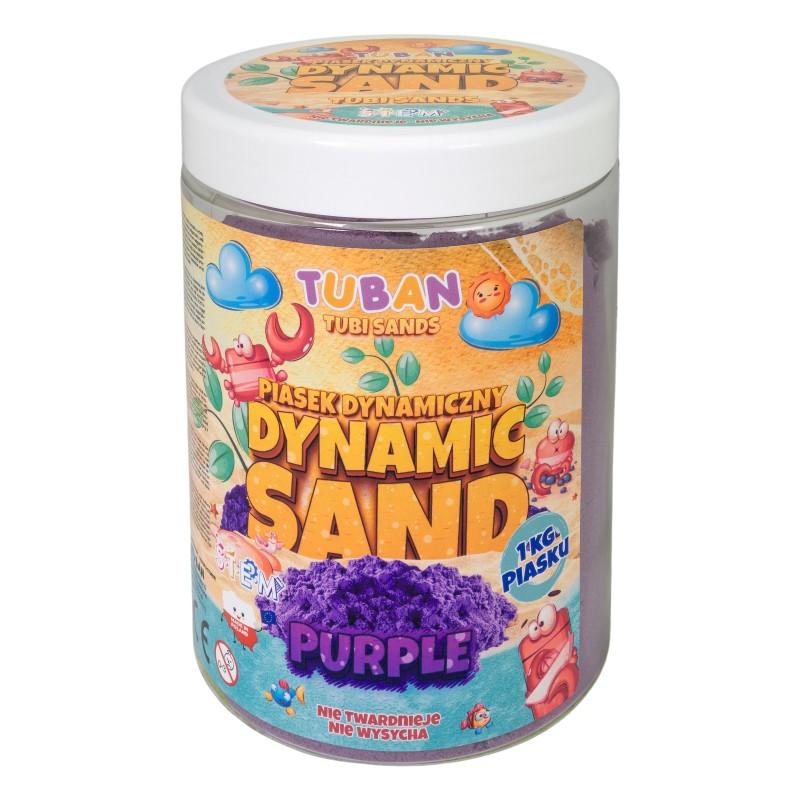 Piasek Dynamiczny Fioletowy 1 kg Tuban