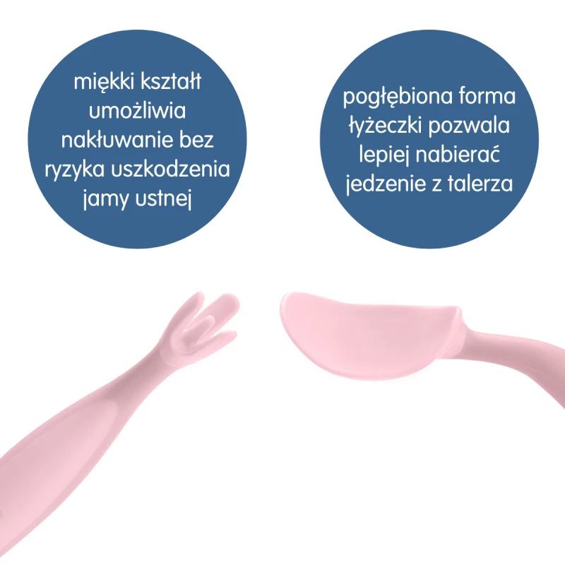 Pierwsze sztućce BLW dla niemowląt Blush b.box