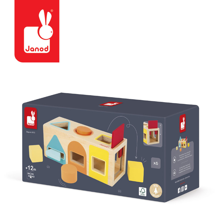 Sorter figur geometrycznych 12m+ Janod