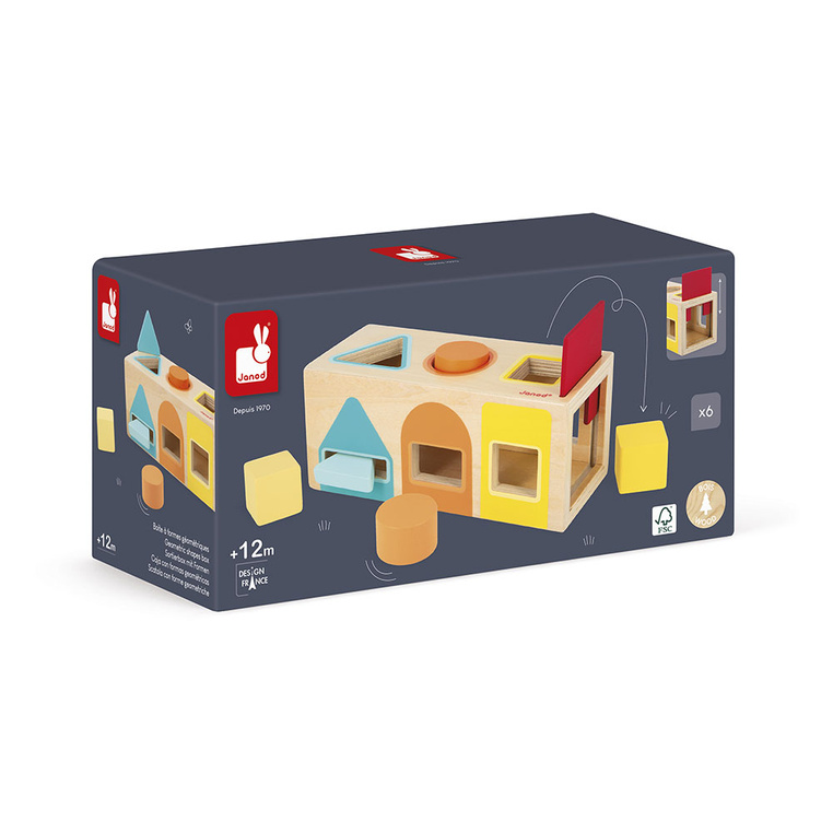 Sorter figur geometrycznych 12m+ Janod