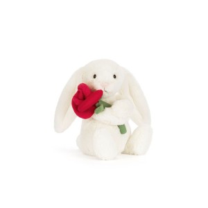 Wesoły Króliczek z Różą 31 cm Jellycat