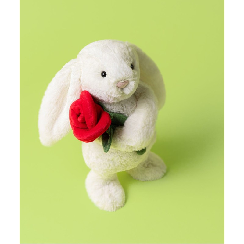 Wesoły Króliczek z Różą 31 cm Jellycat