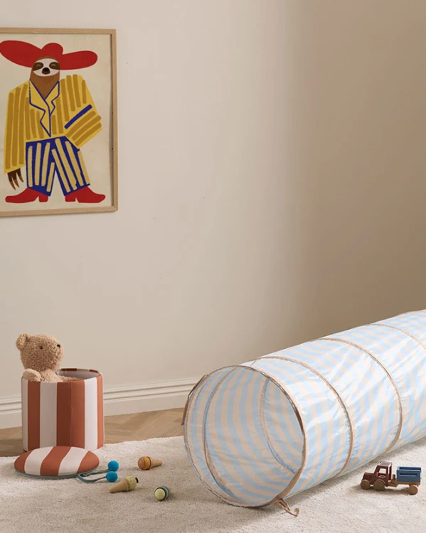 Kid's Concept - pufa cylindryczna ze schowkiem, brązowy