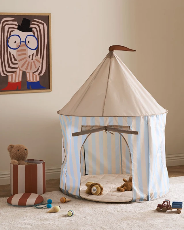 Pufa cylindryczna ze schowkiem brązowy Kid's Concept