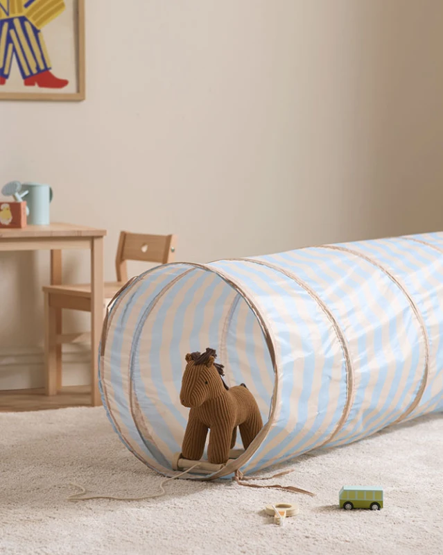 Tunel do zabawy w paski błękitny Kid's Concept