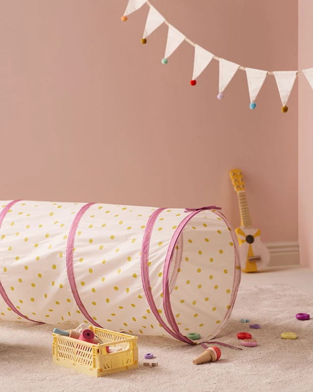 Tunel do zabawy w kropki różowy Kid's Concept 