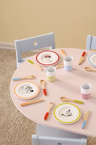 Kid's Concept - Drewniany zestaw obiadowy do zabawy MOOMIN