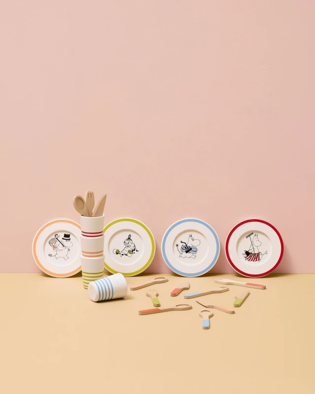 Drewniany zestaw obiadowy do zabawy MOOMIN Kid's Concept