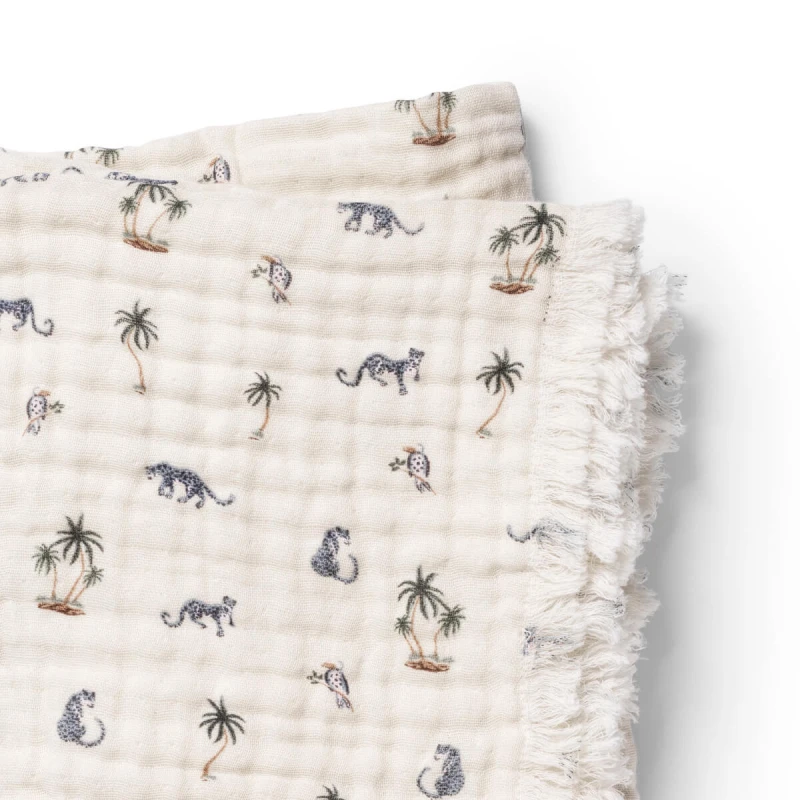 Kocyk Soft Cotton Blanket - Garden Leo’s Resort Elodie Details