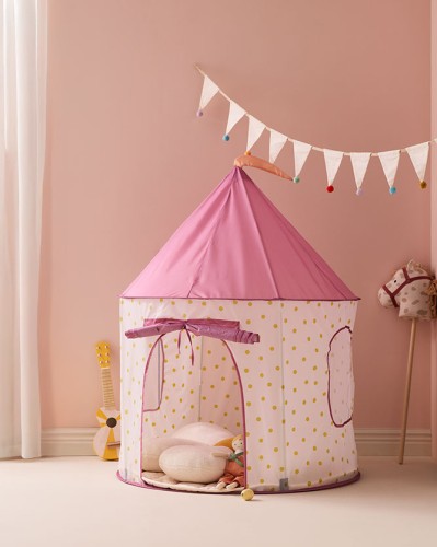 Kid's Concept - Namiot do zabawy w kropki, różowy