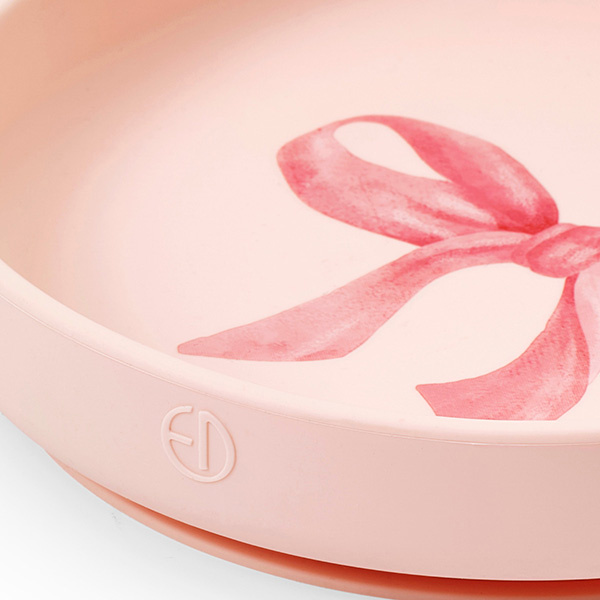 Zestaw silikonowy talerzyk i sztućce Rose bow Elodie Details