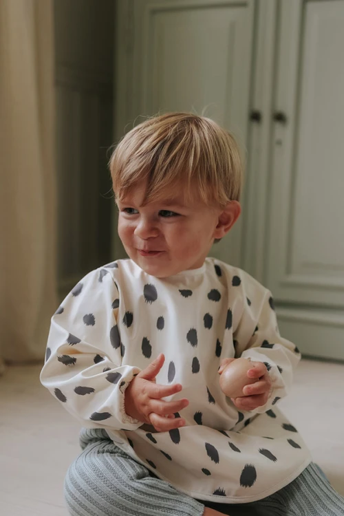 Elodie Details - Śliniak z długim rękawem, dalmatian dots grande