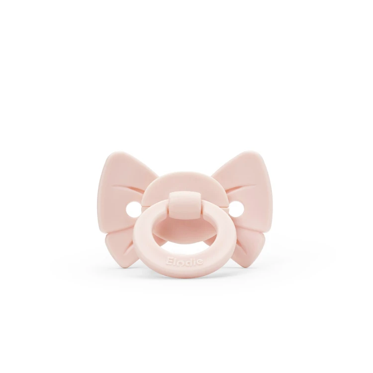 Elodie Details - smoczek silikonowy Binky Bow - 0-6 m, misty pink
