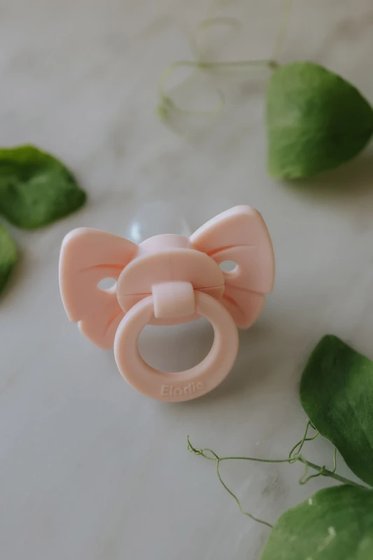 Smoczek silikonowy Binky Bow - 0-6 m misty pink Elodie Details
