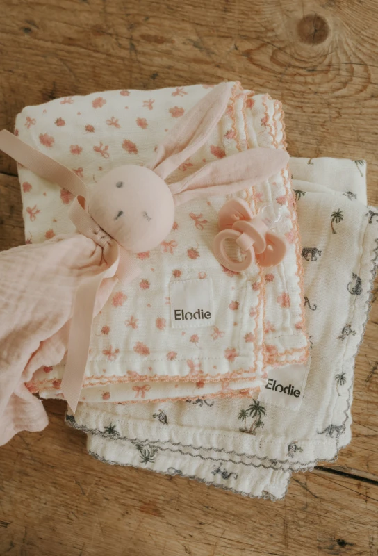 Smoczek silikonowy Binky Bow - 0-6 m misty pink Elodie Details