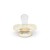 Elodie Details - smoczek silikonowy Binky Bow - 0-6m, oat white