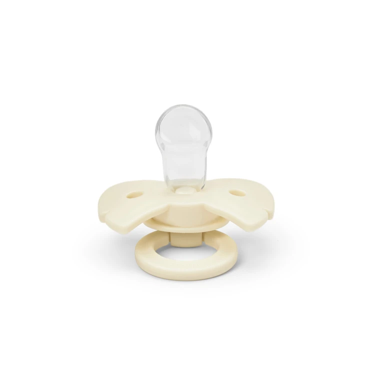 Elodie Details - smoczek silikonowy Binky Bow - 0-6m, oat white