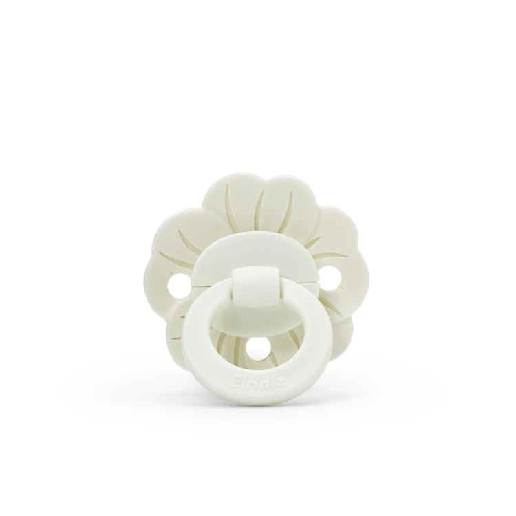 Elodie Details - smoczek lateksowy Binky Bloom - 3 m+, vanilla white