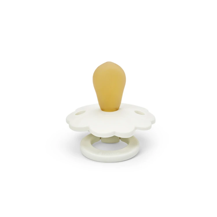 Elodie Details - smoczek lateksowy Binky Bloom - 3 m+, vanilla white