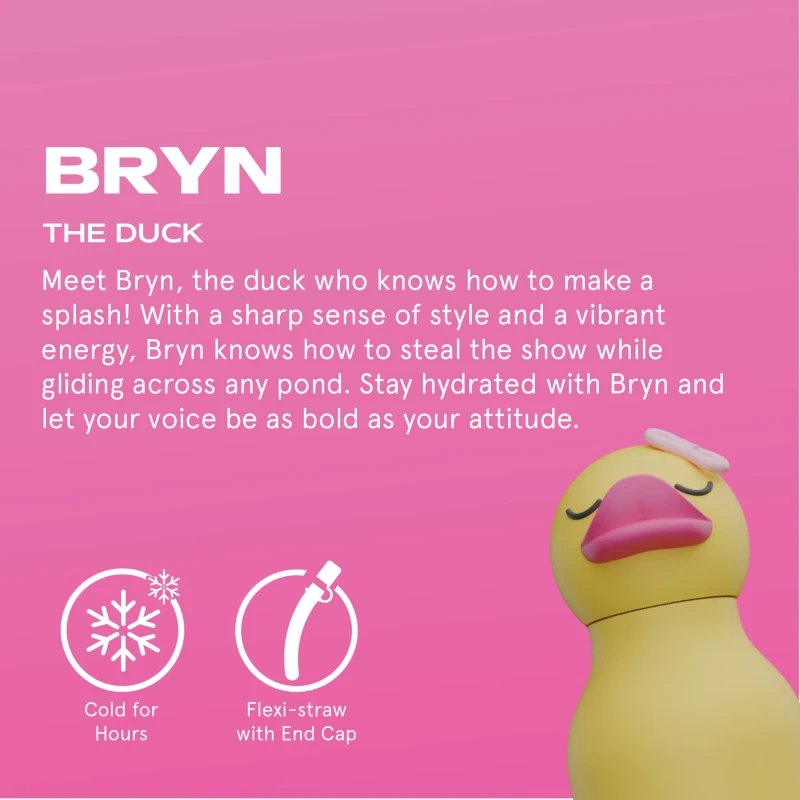 Butelka termiczna ze słomką Bestie Kaczuszka 460 ml Asobu