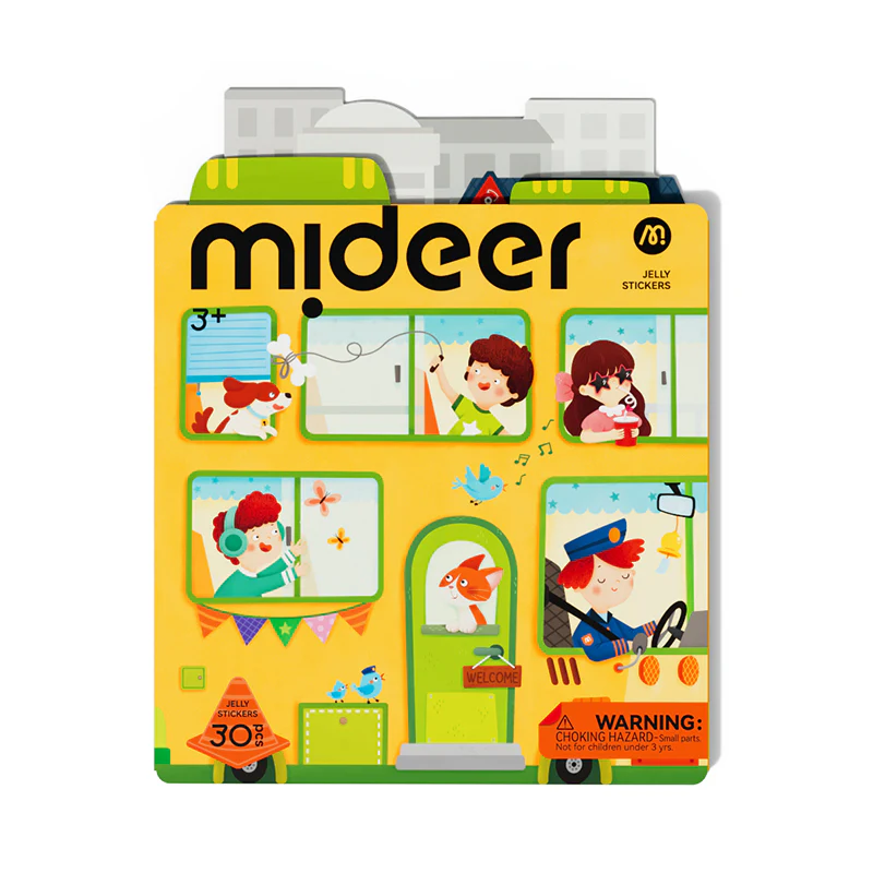 Żelowe naklejki wielorazowe mideer – Ulica (30 szt.) mideer