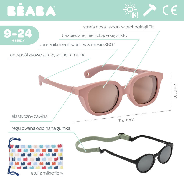 Okulary przeciwsłoneczne dla dzieci 9-24 miesięcy Lucky Sorbet Beaba
