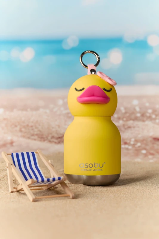 Butelka termiczna ze słomką Mini Bestie Kaczka 200 ml Asobu