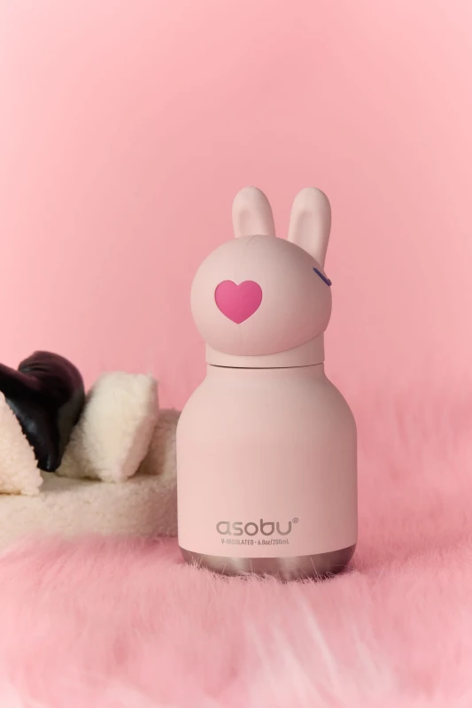Butelka termiczna ze słomką Mini Bestie Królik 200 ml Asobu