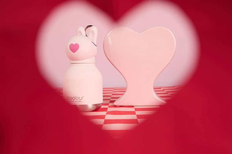 Butelka termiczna ze słomką Mini Bestie Królik 200 ml Asobu