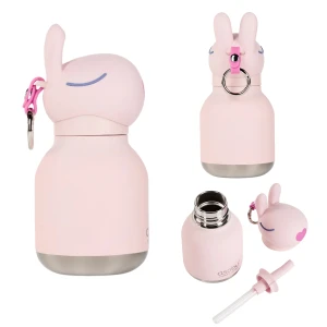 Butelka termiczna ze słomką Mini Bestie Królik 200 ml Asobu