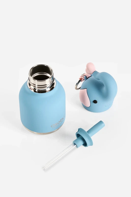Butelka termiczna ze słomką Mini Bestie Słoń 200 ml Asobu