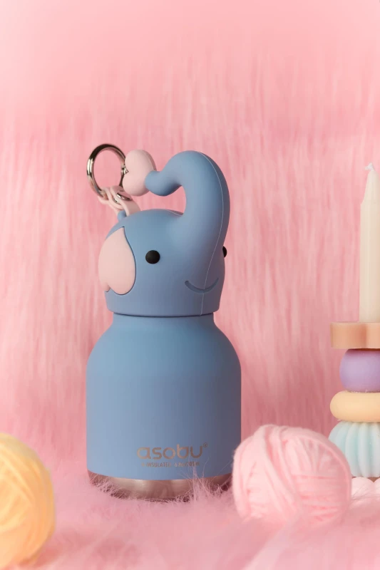 Butelka termiczna ze słomką Mini Bestie Słoń 200 ml Asobu