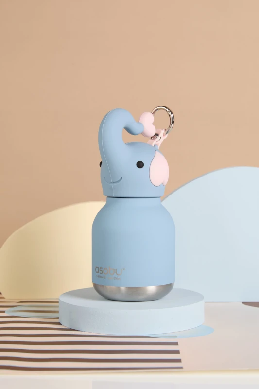 Butelka termiczna ze słomką Mini Bestie Słoń 200 ml Asobu