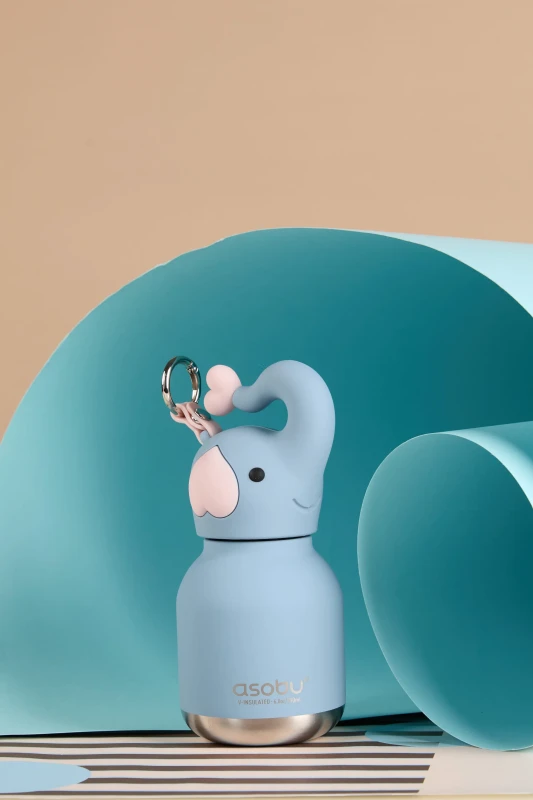 Butelka termiczna ze słomką Mini Bestie Słoń 200 ml Asobu