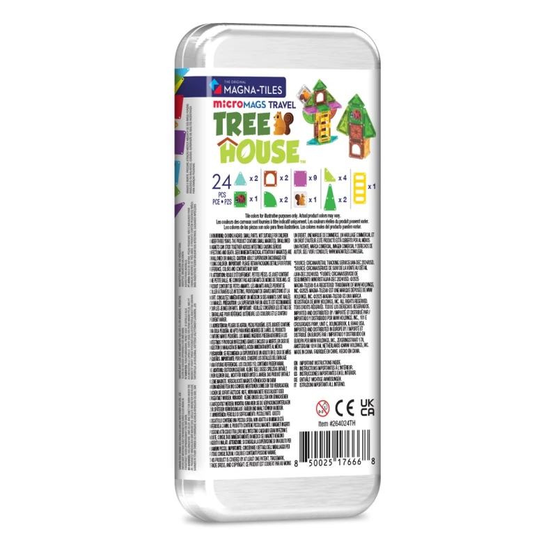 Klocki Magnetyczne microMAGS Treehouse Travel 24 el. MAGNA-TILES