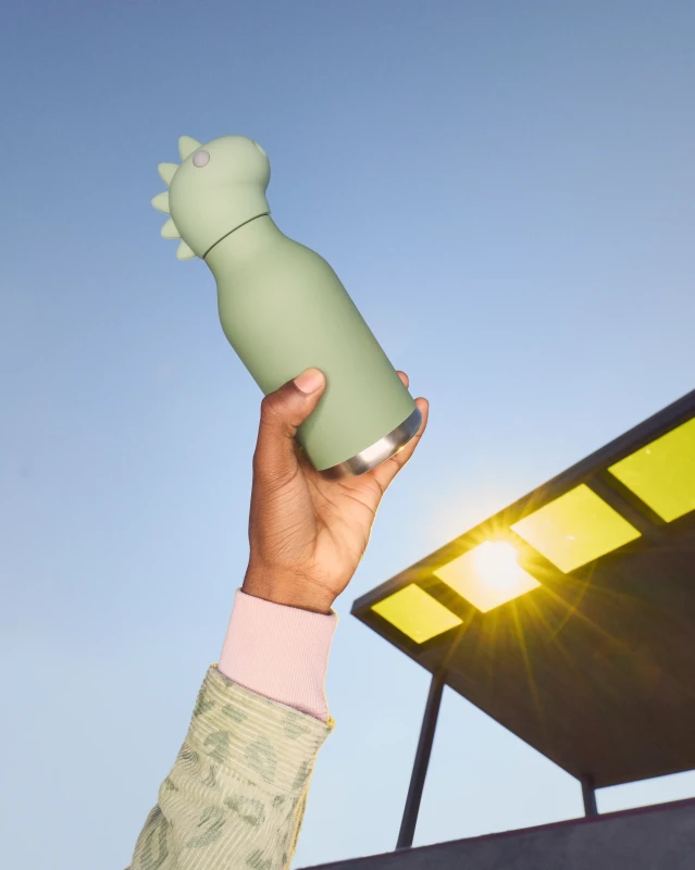 Butelka termiczna ze słomką Bestie Dinozaur 460 ml Asobu