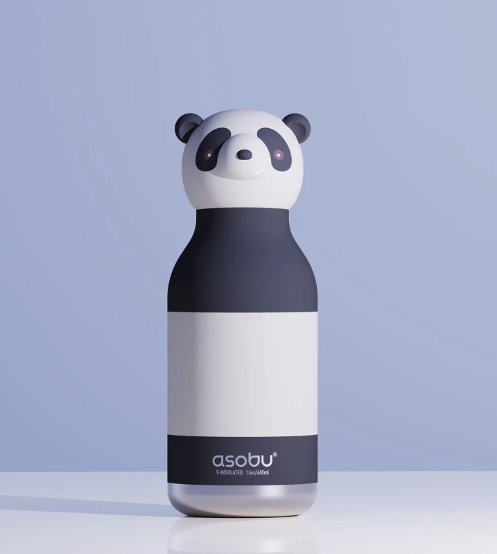 Butelka termiczna ze słomką Bestie Panda 460 ml Asobu