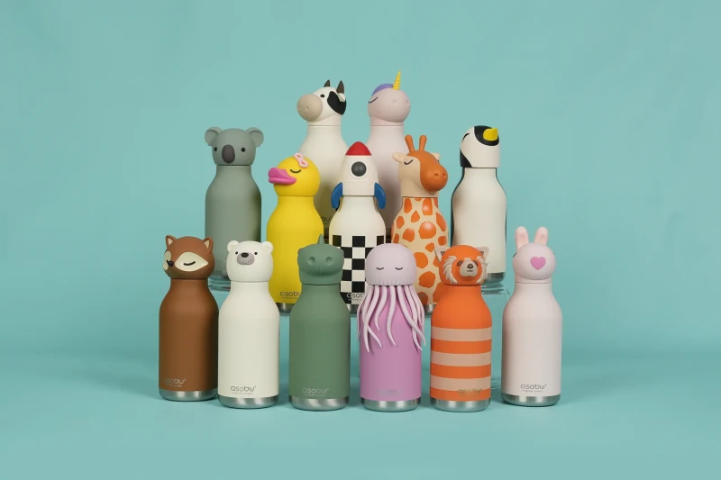 Butelka termiczna ze słomką Bestie Panda 460 ml Asobu