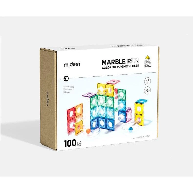 Klocki magnetyczne z kulkami Tor kulkowy 100 elementów mideer
