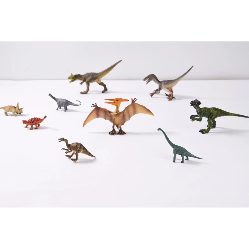 Zestaw 24 figurek dinozaurów w zestawie z przenośnym pudełkiem mideer