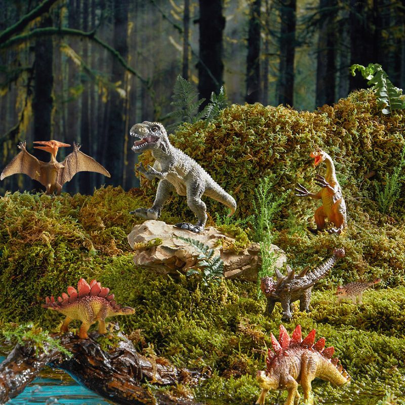 Zestaw 24 figurek dinozaurów w zestawie z przenośnym pudełkiem mideer
