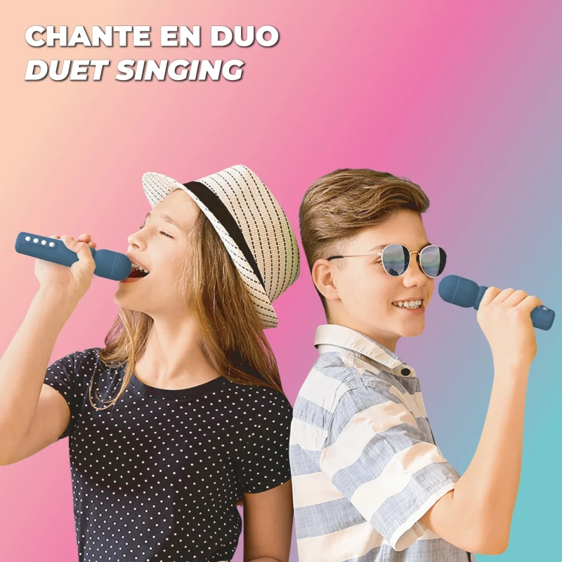 Zestaw disco karaoke MOB na 2 mikrofony - ciemnoniebieski - Mobility On Board