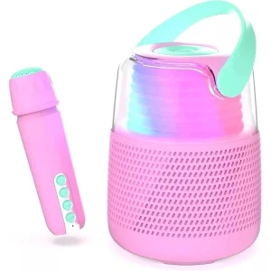 Zestaw do karaoke MOB mikrofon i głośnik - różowy -Mobility On Board