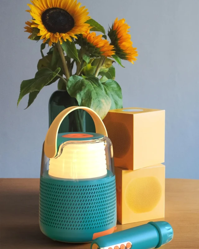 Zestaw do karaoke MOB mikrofon i głośnik - niebieski - Mobility On Board