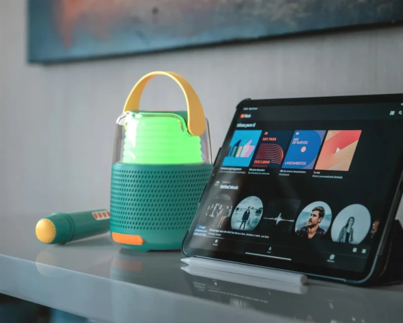 Zestaw do karaoke MOB mikrofon i głośnik - niebieski - Mobility On Board