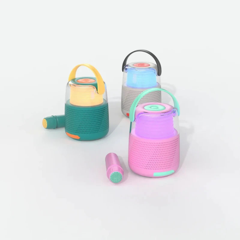 Zestaw do karaoke MOB mikrofon i głośnik - niebieski - Mobility On Board