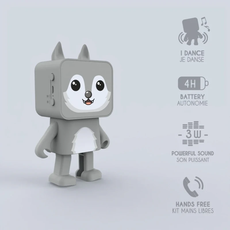 Tańczący głośnik Bluetooth Dancing Animal Wilk Mobility On Board MOB