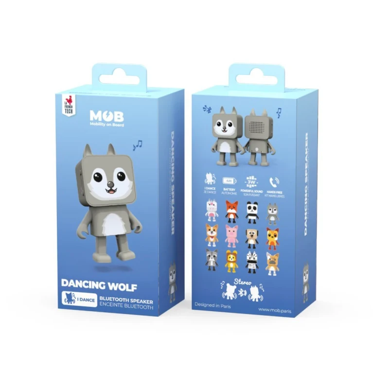 Tańczący głośnik Bluetooth Dancing Animal Wilk Mobility On Board MOB